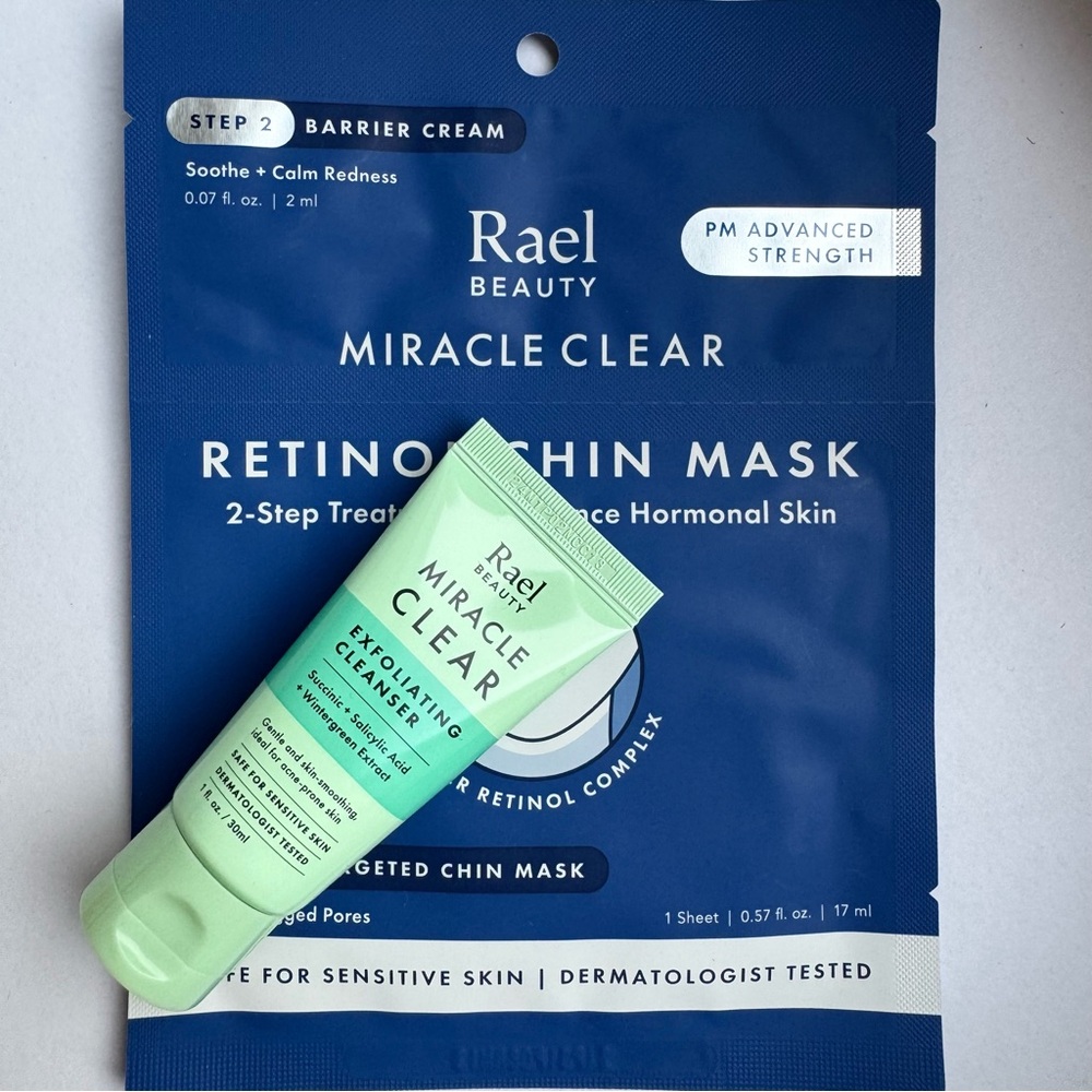 Rael Beauty Miracle Clear Exfoliating Cleanser (1 fl. oz. / 30ml) + 1 Mask. NEW!